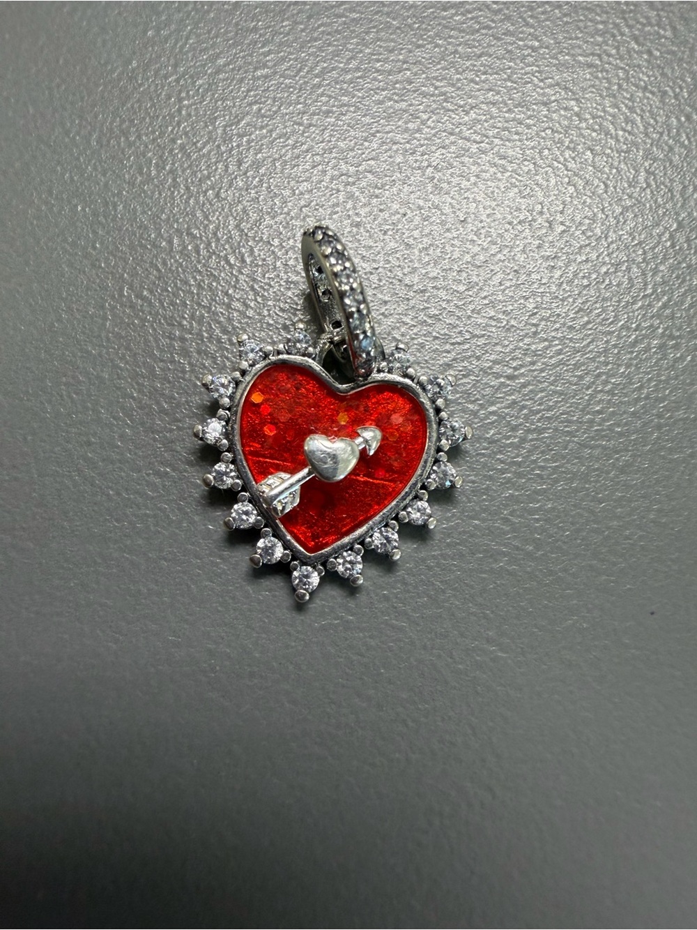 Pandora Red Opal Heart Charm